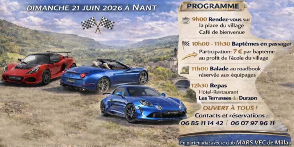 Dimanche 21 juin 2026 voitures de sports et historiques Dimanche 21 juin 2026 voitures de sports et historiques