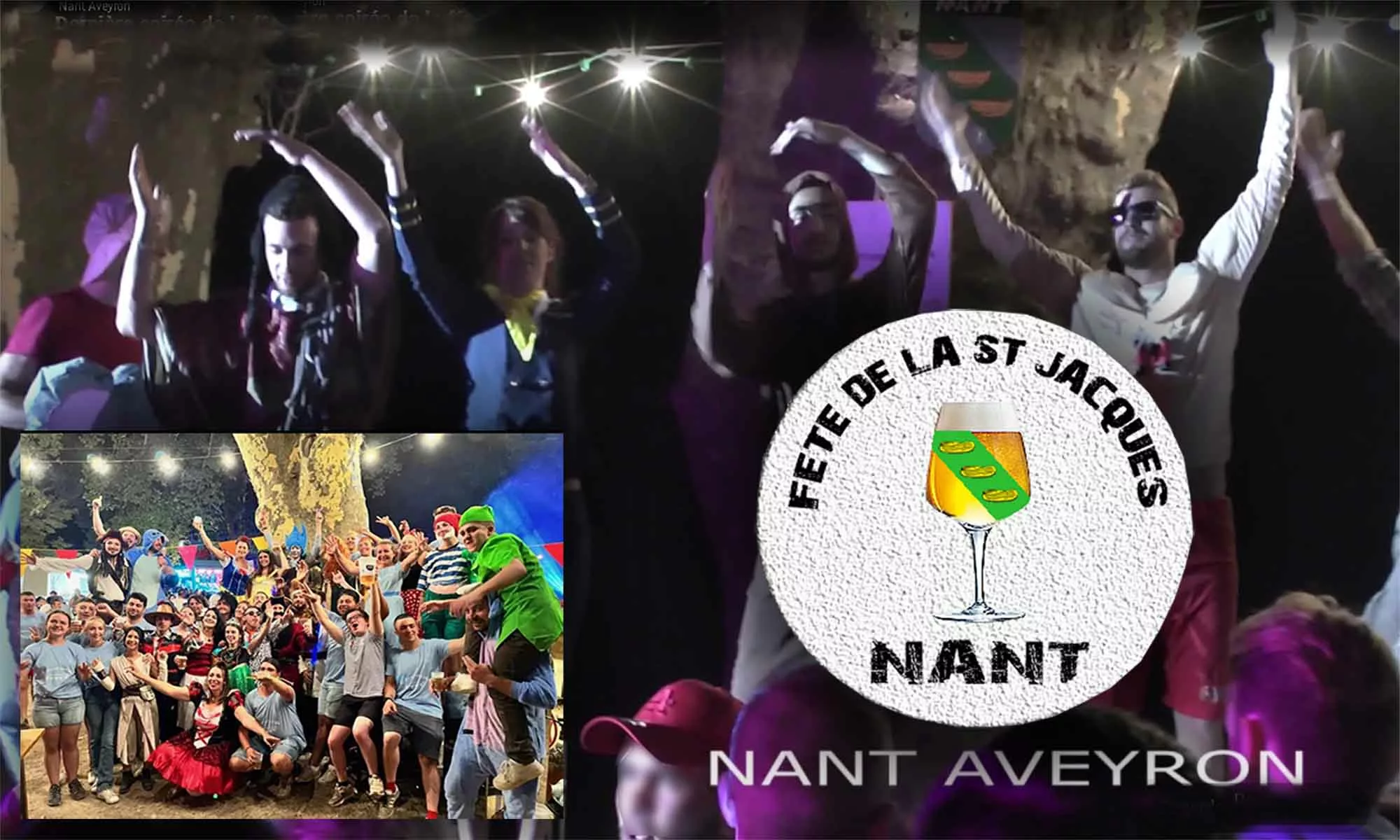 Comité des fêtes de Nant en Aveyron pour la fête de la Saint-Jacques le dernier week-end du mois de juillet