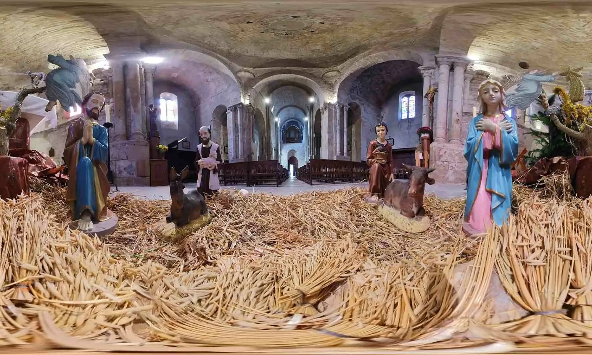 Crèche de l'abbatiale Saint-Pierre de Nant