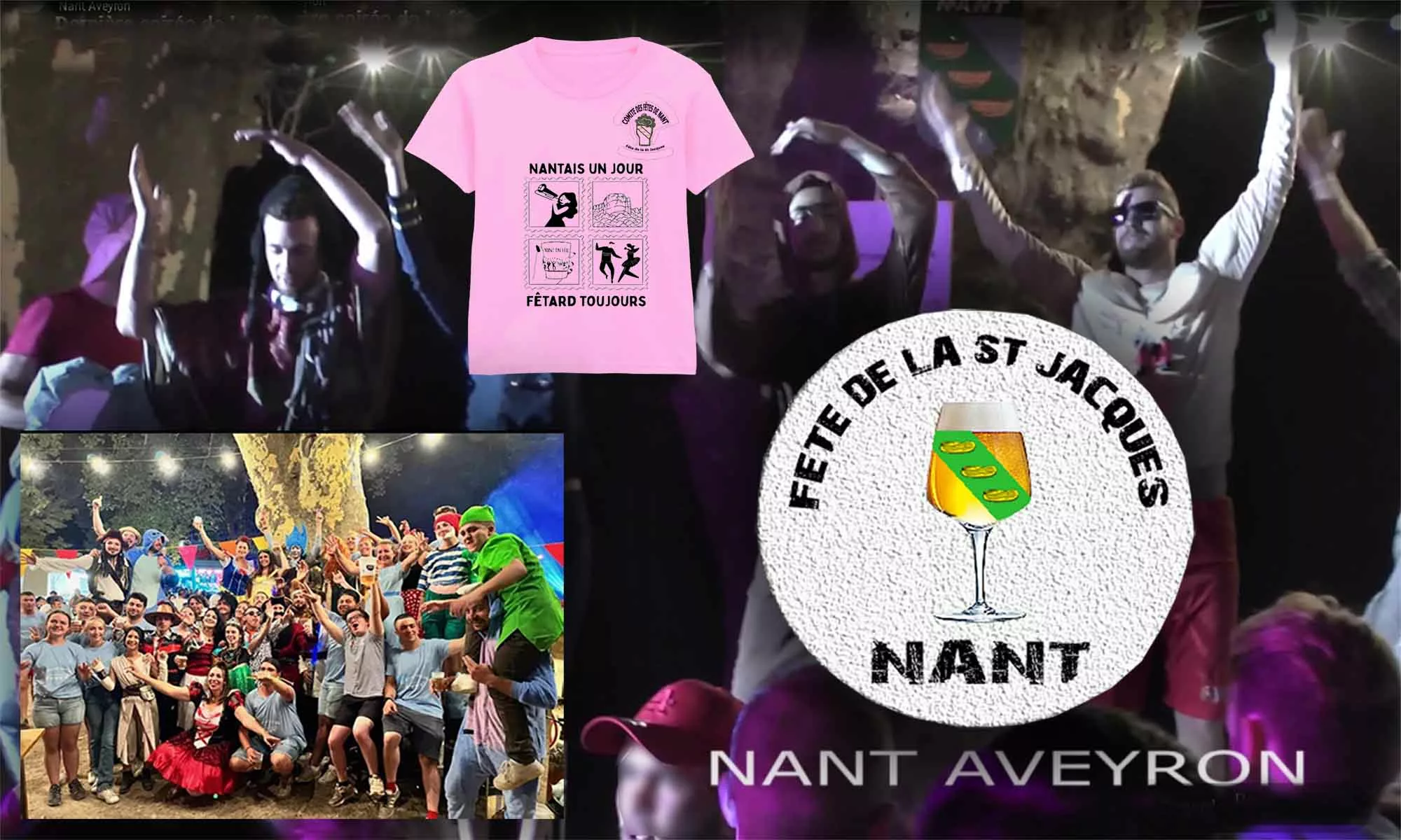 Comité des fêtes de Nant en Aveyron pour la fête de la Saint-Jacques le dernier week-end du mois de juillet