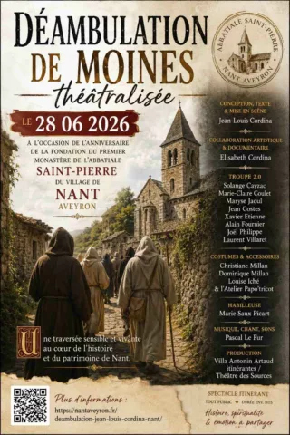 Déambulation théâtralisée le 28 06 2026 à Nant