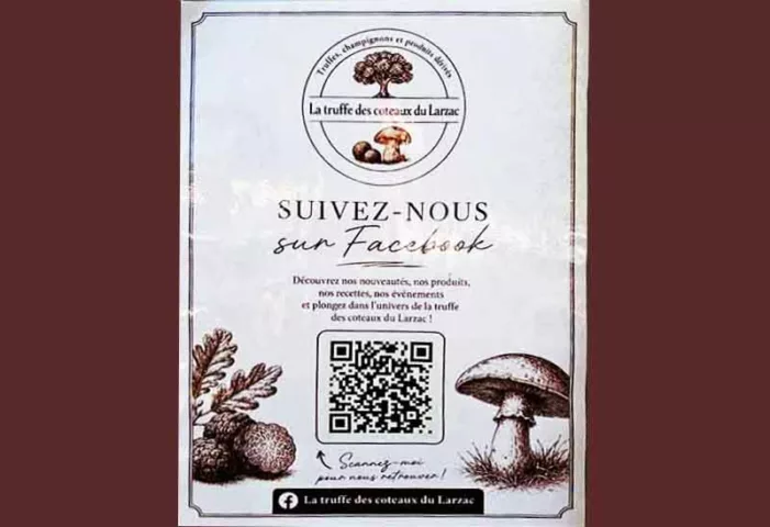 Regardez les vidéos mises en ligne par le trufficulteur David Debarre sur Facebook en scannant le QR code