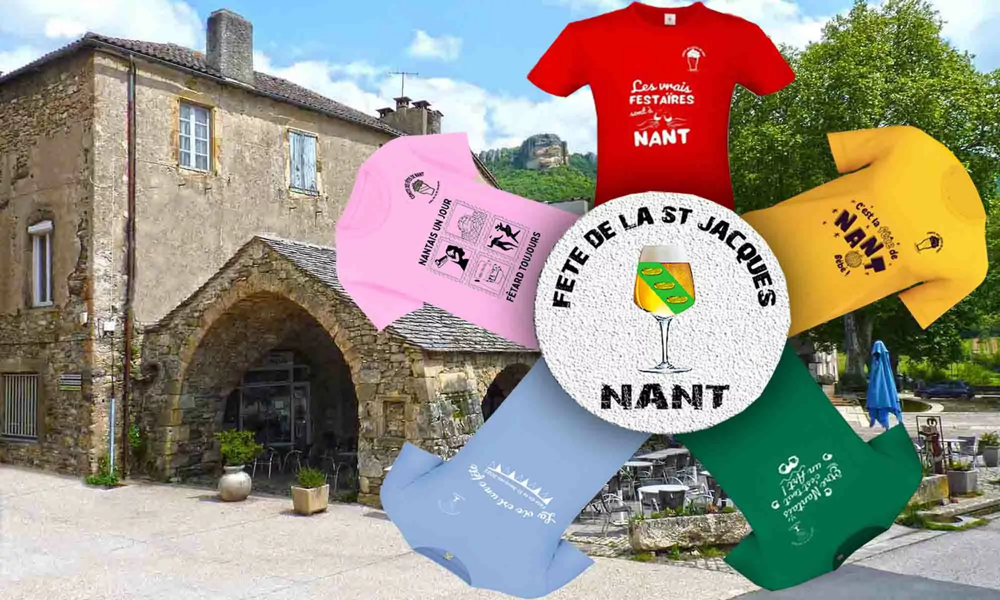 Comité des fêtes de Nant en Aveyron pour la fête de la Saint-Jacques le dernier week-end du mois de juillet
