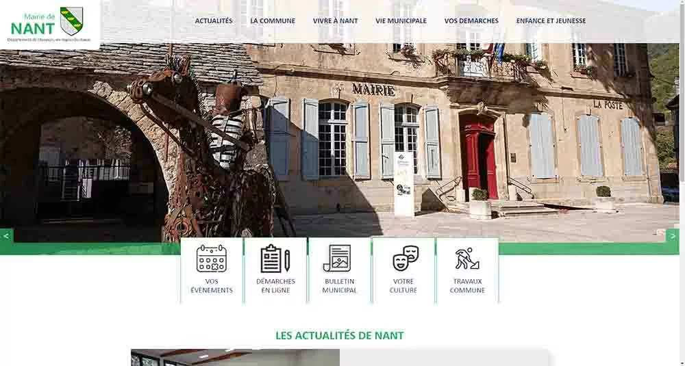 Site internet de la mairie pour une partie de l'actualité mais pas très visible. Préférez nantaveyron.fr